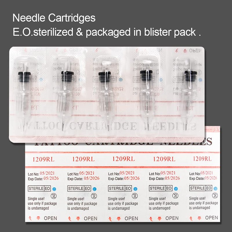 Tattoo Cartridge Needles - 100 Pcs Mixed Round Liner & Shader | 3RL-9RL, 3RS-7RS, Flat Magnum