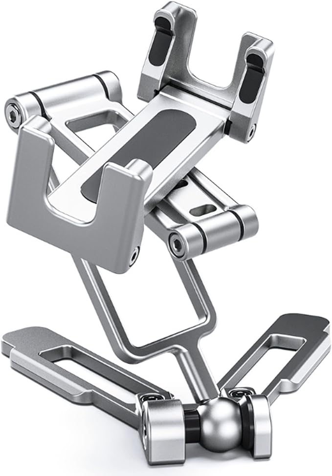 LEOFOTO PS-4 Silver Ultra Compact & Lightweight Smartphone Clamp/Holder/Video/Selfie Stand/Easel Arca/RRS Compatible