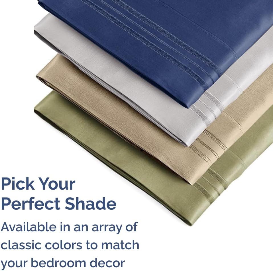 Queen Pillow Cases by [Brand Name] - Ultra Soft Hotel Quality Covers | Wrinkle-Free & Stain Resistant - 4 Piece Set in Sage Green
