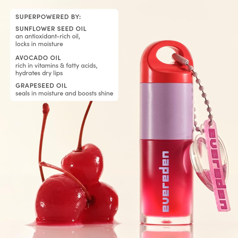 Evereden Kids Tinted Non Toxic Lip Gloss: Sakura - Non Toxic - Vegan Clean Makeup for Kids - Soothing & Hydrating Kid Lip Gloss with Cherry, Peach, & Cranberry Oils - Girls Makeup