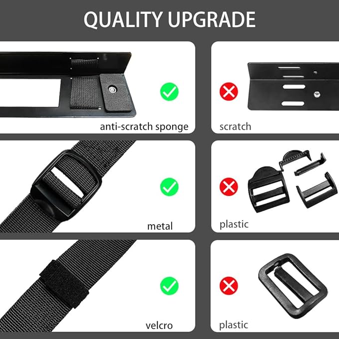 FEYRUN Under Desk PC Mount with Anti Scratch Sponge, Adjustable CPU Holder Bracket for Computer Tower (Black, Fixed)