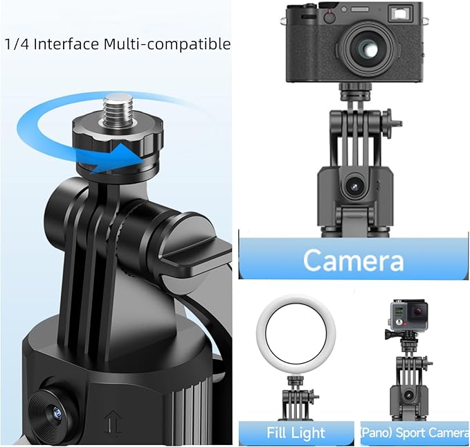 SESDOS Auto Face Tracking Tripod 360° Rotation with Stand,Smart Gesture Control Travel Selfie Stick for Content Creator Tiktok YouTube Vlog Video Live Streaming