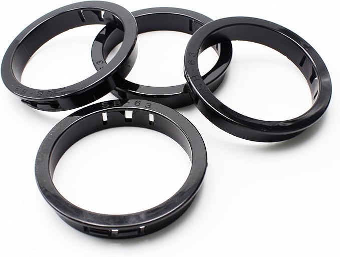 EASYEAH 2-1/2"(63mm) Black Snap-in Knockout Insulating Bushing Grommets, Plastic Cable Hole Grommets for Wiring, Round Nylon Snap in Locking Electrical Wire Cord Hose & Tubing Bushings Grommets, 4pcs