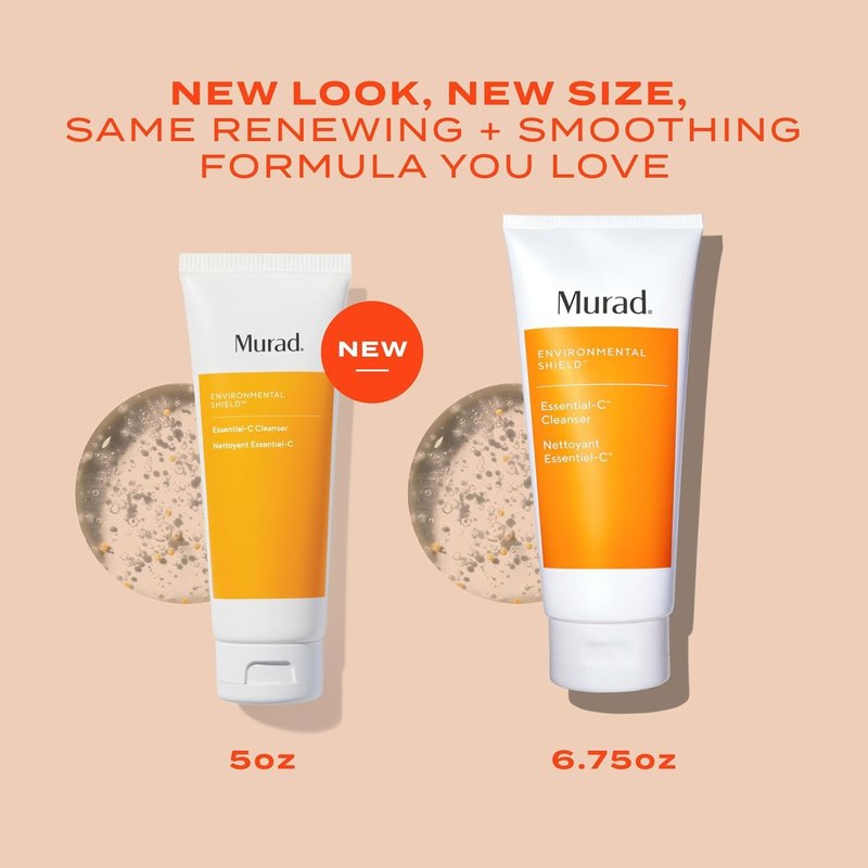 Murad Essential-C Facial Cleanser - Foaming Gel Face Wash- Vitamin C & Antioxidant Rich Treatment Backed by Science, 5.0 Fl Oz