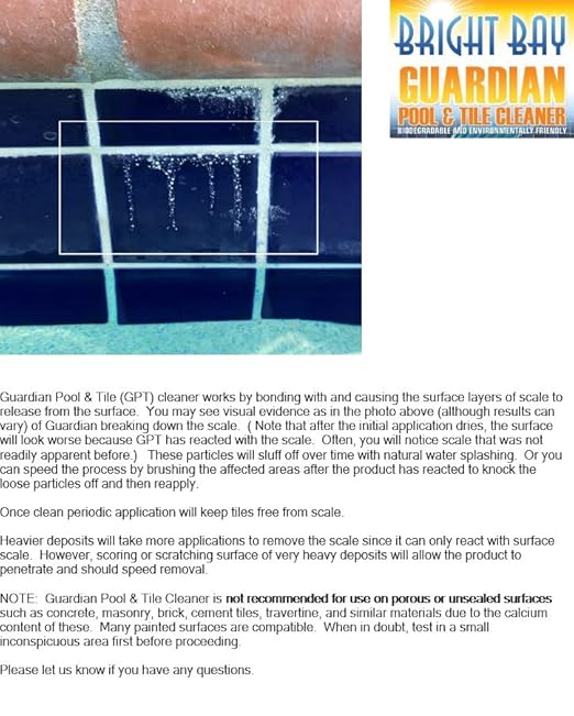 Calcium Build Up & Scum Line Remover- Guardian Pool & Tile Cleaner (4 gal.) - Targets Calcium, Saves Elbow Grease