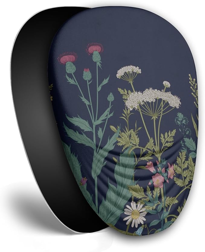 LSLXDCLJ Ergonomic Mouse Pad with Wrist Rest Support, Memory Foam & Polyurethane, Weeds