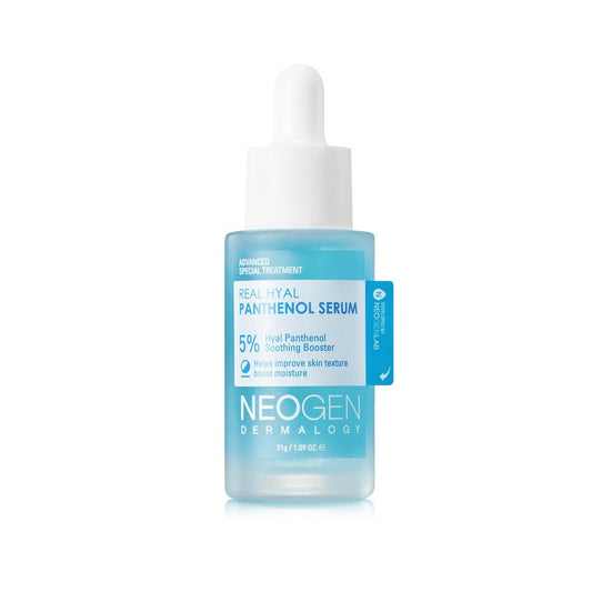 DERMALOGY by NEOGEN Real Hyal Panthenol Serum for Face with Panthenol for Instant Hydration, 8 Types of Hyaluronic Acid for Skin Moisturizing and 10 Vitamins for Skin Revitalization 31g/1.09oz