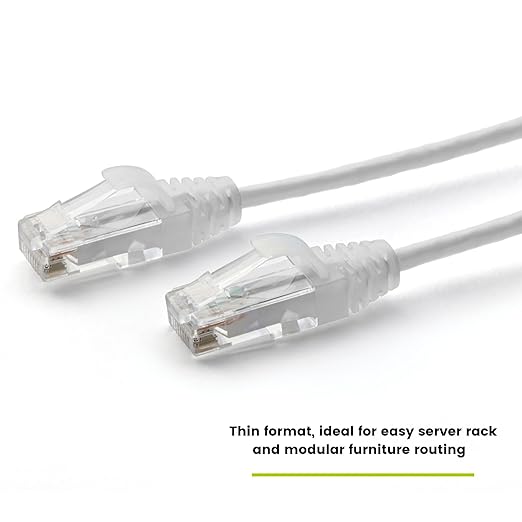 TRUECABLE Cat6 Component Rated Patch Cable, Unshielded (U/UTP), 5ft, White, 28AWG Stranded Pure Copper, Snagless 10G High-Speed Ethernet Cable, PoE++ 4PPoE 100W, UL Listed, RoHS-3, 1 Pack