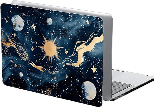 COTAIL Compatible with MacBook Air 13.3 13.6 Inch Case 2022 2021 2020 2019 Plastic Hard Shell Case Cover,13.6 Air (A2681) M2 2022, Moon and Sun