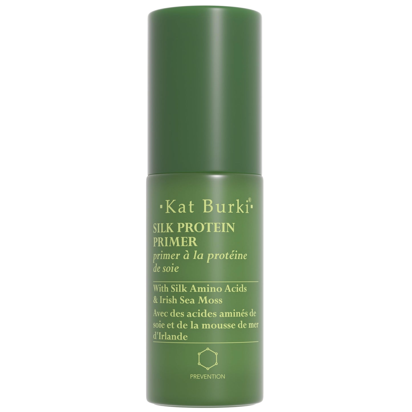 Kat Burki Silk Protein Primer with Botanical Hyaluronic Acid, Irish Sea Moss & Silk Amino Proteins, Hydrates, Smooths & Protects Skin, Silicone-Free, 1 Fl Oz