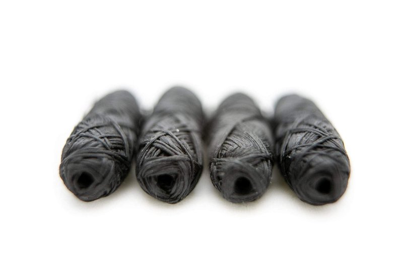 Knotty Floss Refills of Bamboo Activated Charcoal No Knot Floss with Grapefruit Seed Extract - Eco-friendly Vegan - 4 Refill Packs