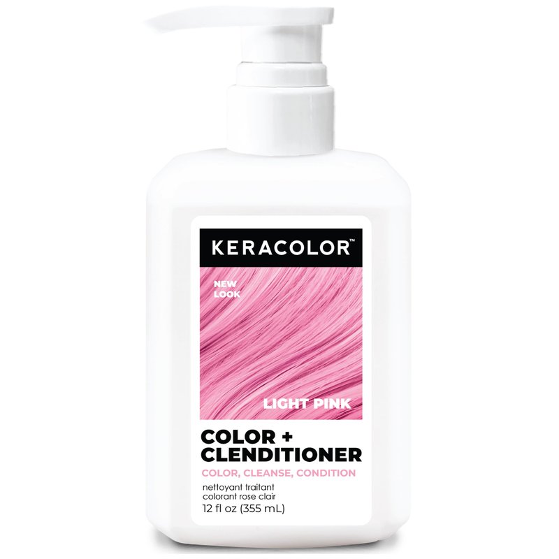 Keracolor Clenditioner LIGHT PINK Hair Dye - Semi Permanent Hair Color Depositing Conditioner, Cruelty-free, 12 Fl. Oz.