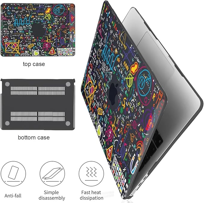 LCMOCICO for MacBook Air 13 Inch Case 2026 2025 2024 2023 2022 Release M5 A3449 M4 A3240 M3 A3113 M2 A2681, Scratch Resistant Plastic Hard Shell Case for MacBook Air 13.6 M5, Abundant Formula1