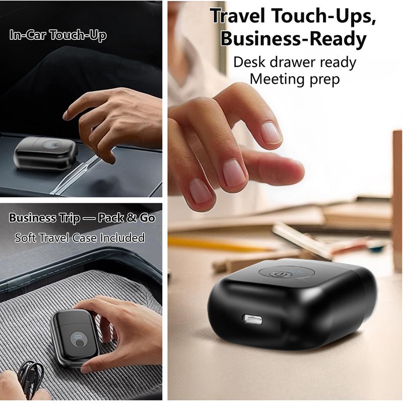 Mini Triple Foil Shaver for Men: Electric Razor｜Ergonomic Grip｜IPX7 Waterproof｜120min Runtime｜Fast USB-C Charge｜Perfect Gift for Travel Business Trip