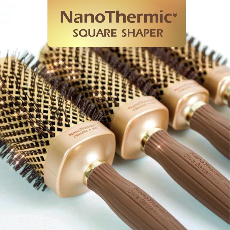 Olivia Garden NanoThermic Ceramic Ion Hair Brush | Professional Blowout Tool for Normal to Thick Hair - 2" Barrel
