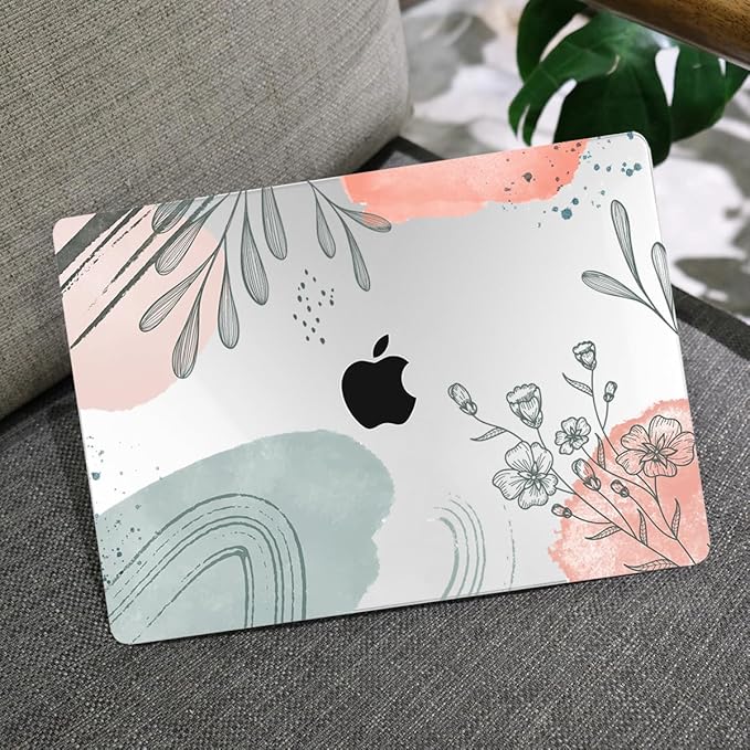 MEEgoodo Case for M5/M4/M3/M2 MacBook Air 13 inch 2026 2025 2024 2022, Fit Model A3449/A3240/A3113/A2681, Case Compatible with MacBook Air 13.6-inch, Watercolor Floral 3