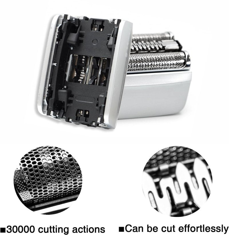 Braun 83M Replacement Shaver Head - Upgrade Foil & Cutter Blade for Series 8 | 2-Pack, Wet & Dry Compatibility