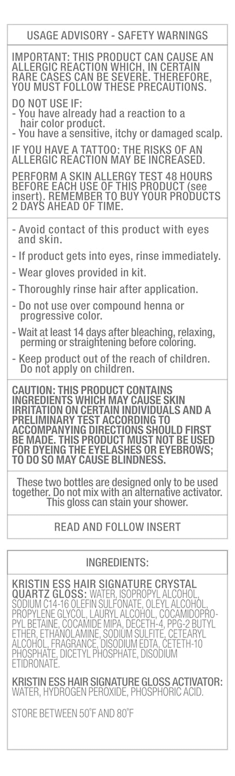 Kristin Ess Hair Crystal Quartz Gloss - Shine Boosting Treatment for All Hair Types | Vegan & Paraben-Free