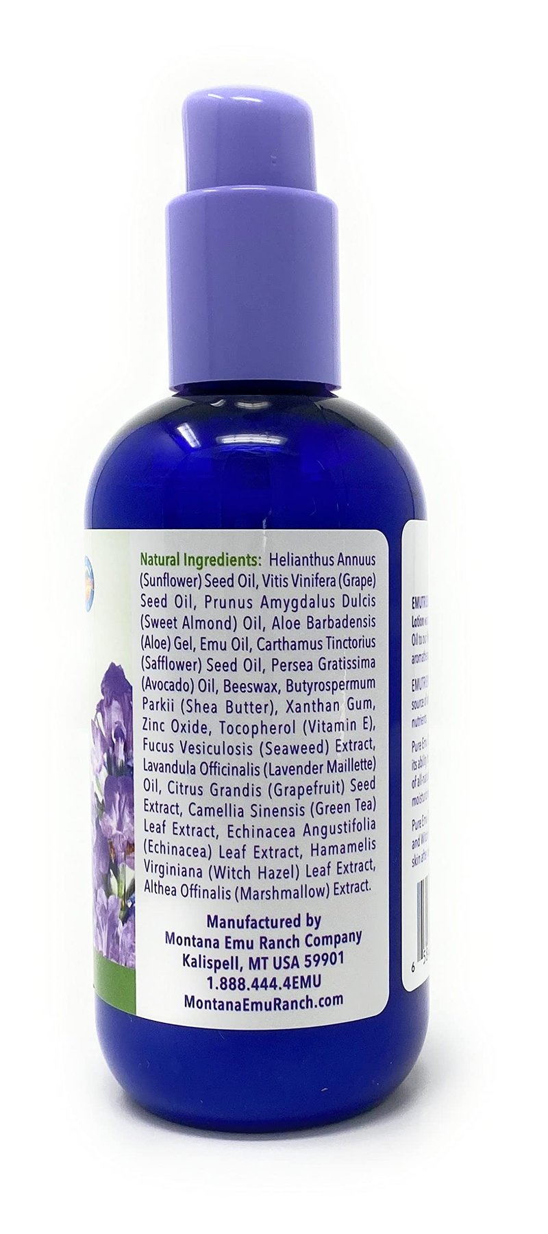 Montana Emu Ranch - Tranquility Hand and Body Lotion 8 Ounces - Made with Pure Lavender and Pure Emu Oil