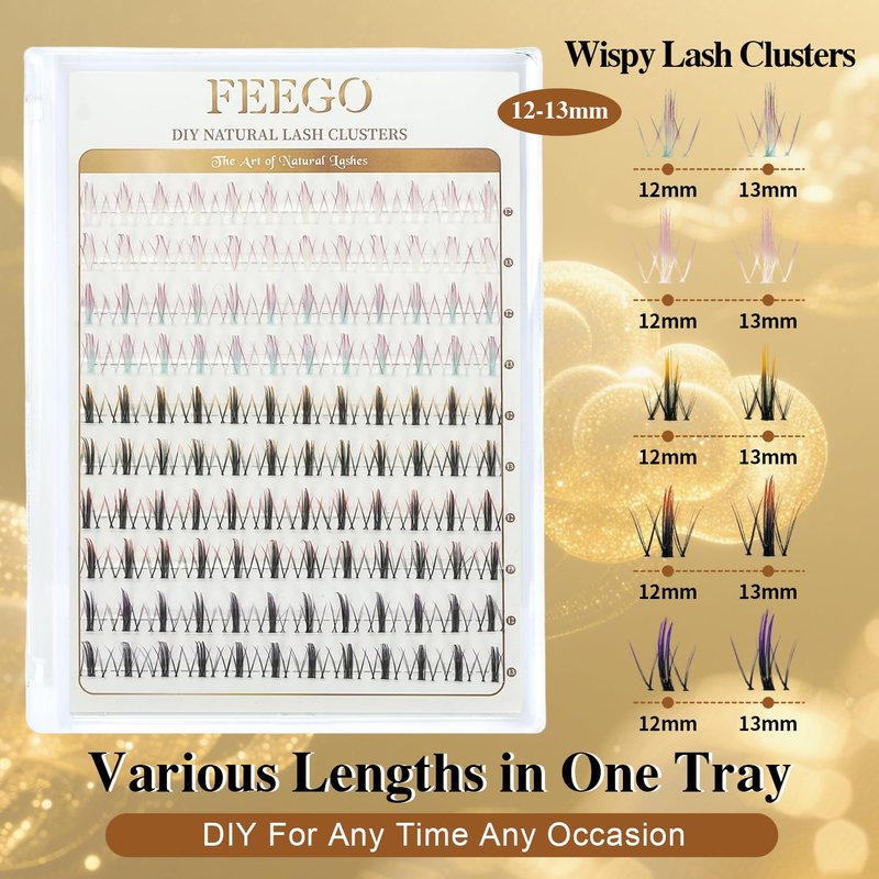 Gradient Color Cloud 100pcs False Eyelashes | 5 Stunning Gradient Styles with Adhesive & Tweezers