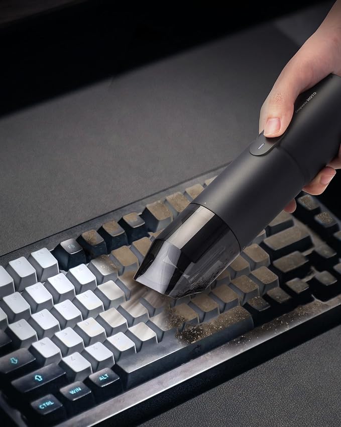 HOTO Handheld Vacuum Cleaner Cordless, Mini Vacuum Cleaner with 15000Pa Suction Power, Compressed Electric Air Duster Air Blower for Desk, PC Setup, Keyboard, Coffee Station Grounds