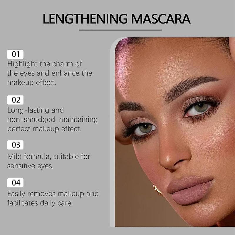 Tubing Mascara Black & Brown for Lash Makeup, Natural Defining Curling Eyelashes, Waterproof, Smudge-Proof, for Volumized Lashes