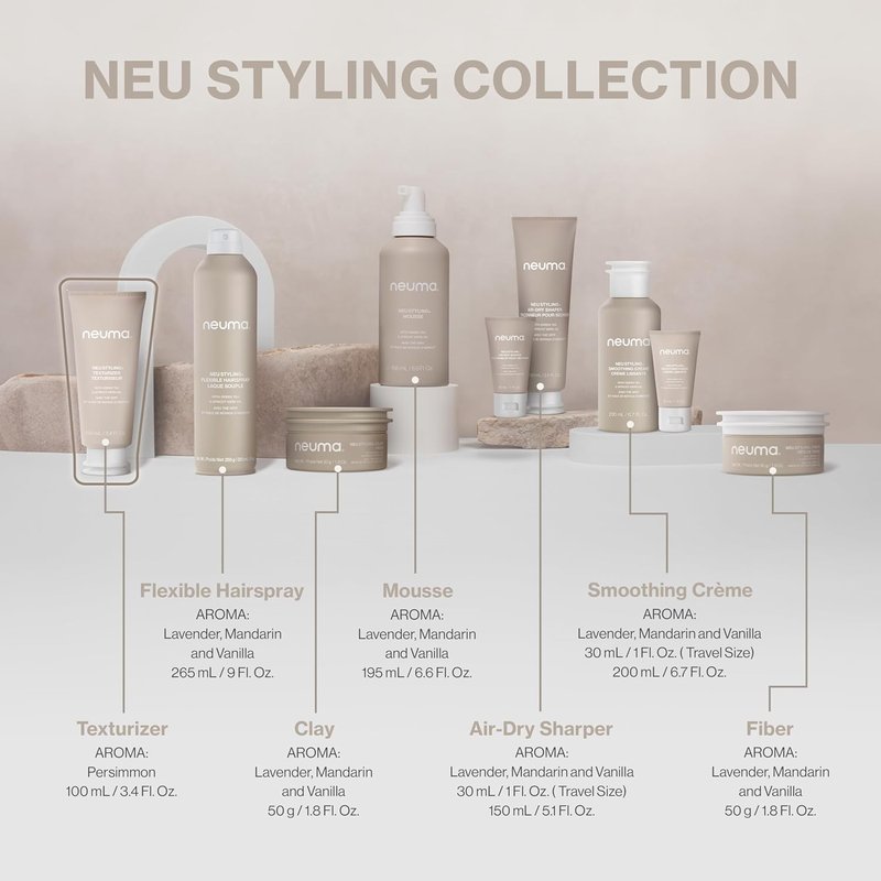 Neuma Neu Styling Hair Texturizer Crème - 3.4 Fl. Oz. Texturizing Cream with Persimmon Scent for Effortless Style