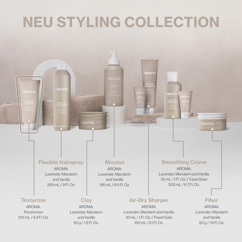 Neuma Neu Styling Hair Texturizer Crème, 3.4 Fl. Oz. Hair Texture Cream with Persimmon Scent