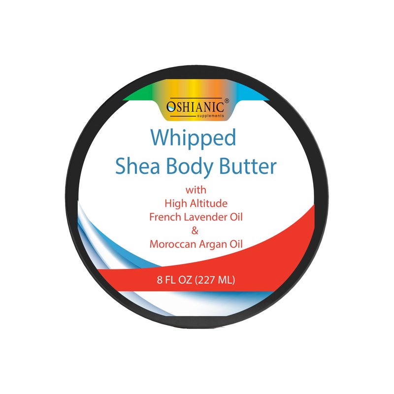 Oshianic Whipped Shea Body Butter with French Lavender and Moroccan Argan Oil, 8 fl oz