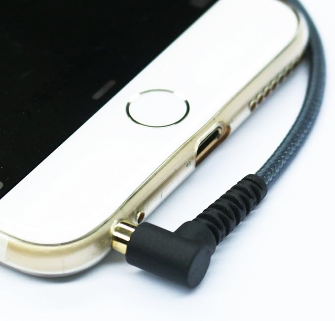 KetDirect 150cm(4.5ft) Right Angle 4 Pole 3.5mm 1/8 inch Male to 4 Pole 3.5mm 1/8 inch Female Stereo Audio Headphone Earphone Extension Cable Adapter Cord Tangle-Free Braided Wire