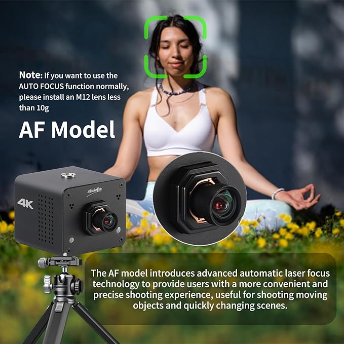 zowietek 4K Native NDI|HX3 POV Box Camera PoE, Auto Focus, SDI & HDMI & UVC Output, Standalone RTSP/RTMP(s)/SRT Live Streaming, Ultra-Compact, Interchangeable Lens, Mobile Phone/Tablet Control(M12 AF)