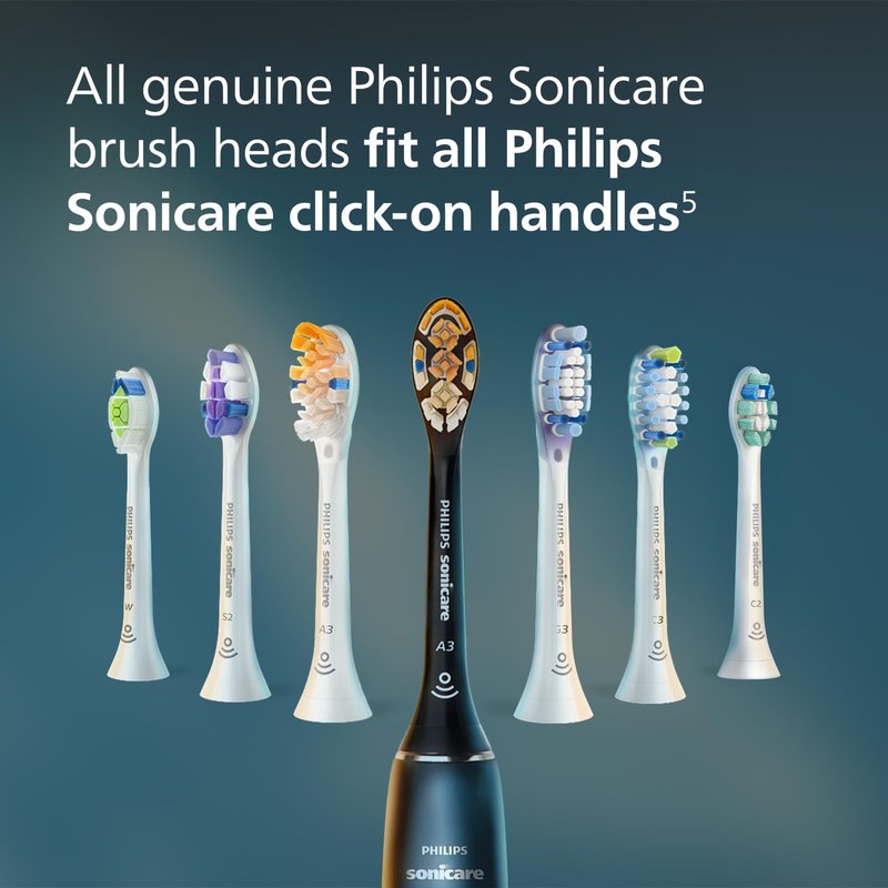 Philips Sonicare S2 Sensitive - Genuine Replacement Electric Toothbrush Heads, White, 6 Pack, HX6056/77