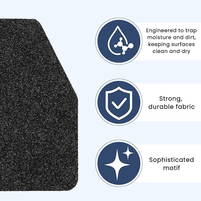 6 Pack Commercial Urinal Mats, Non-Slip Urinal Floor Mat for Men's Bathroom, Washable Rubber Urinal Pads for Business Bathroom