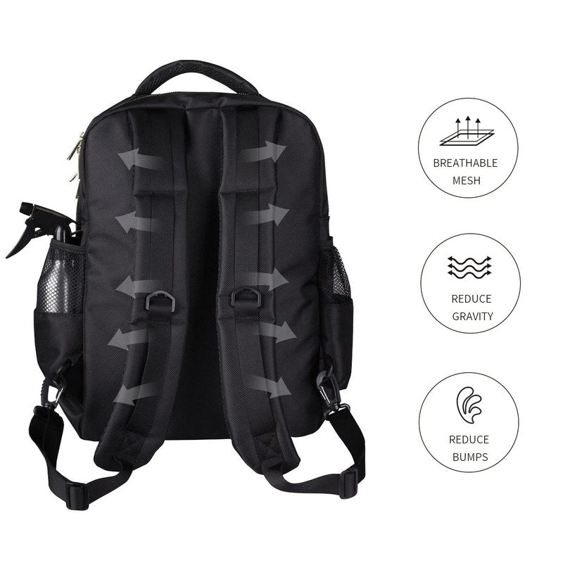 Barber Supplies Barber Clippers Backpack for Barber,with 1PCS Barber Cape&Barber Brush,Large Capacity,Pure Copper Zipper,Water Proof,Barber Accessories of Professional Hair Cutting Tools Backpack