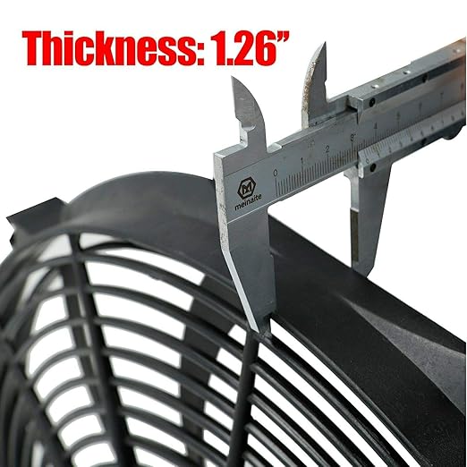 FSBCGT 2PCS 16 Inch Universal Slim Fan Push Pull Electric Radiator Cooling 12V 120W Mount Kit Black