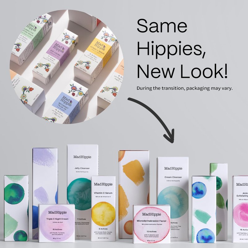 Mad Hippie Skin Brightening Kit – Vitamin C Serum, AHA Exfoliating Peel + Triple C Night Cream, Travel Essentials