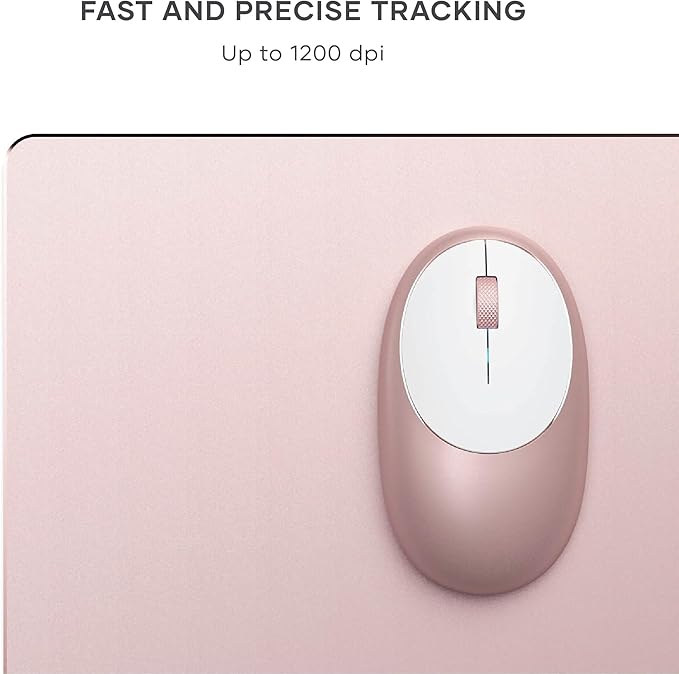 Satechi M1 Wireless Bluetooth Mouse, USB-C Rechargeable, Compact & Portable, for MacBook Air/Pro/Neo, iPad Air/Pro, iPad mini, Mac mini, iMac & Windows - Rose Gold