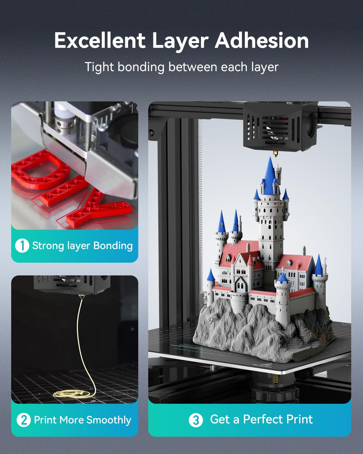 SUNLU 3D Printer Filament PETG Filament 1.75mm, Less Stringing Good Layer Adhesion High Toughness, PETG Filament 1.75 ±0.02mm, 1kg Spool(2.2lbs), Ceramic