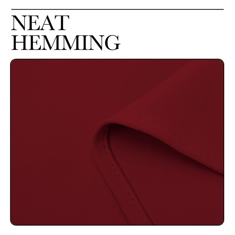 NICETOWN Burgundy Red Blackout Draperies Curtains - Pair of Grommet Top Thermal Insulated Blackout Decorative Curtains for Thanksgiving Day & Christmas Decor(55 inches Wide by 90 inches Long)
