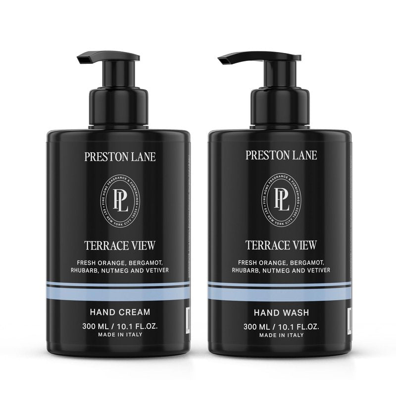 Preston Lane Hand Soap & Lotion Set, Terrace View Scent â Hydrating Hand Wash and Moisturizing Hand Cream Duo | Clean Ingredients, Vegan & Cruelty Free Bathroom and Kitchen Essentials Gift Set