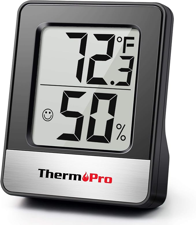 TempPro TP49 Digital Hygrometer Indoor Thermometer Humidity Meter Room Thermometer with Temperature and Humidity Monitor Mini Hygrometer Humidity Meter (Previously ThermoPro)