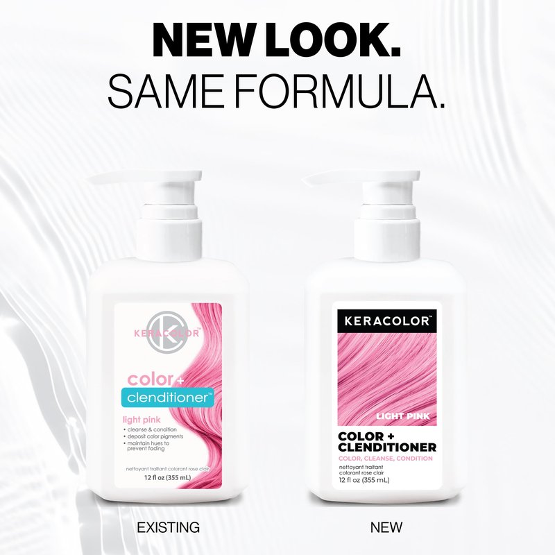 Keracolor Clenditioner LIGHT PINK Hair Dye - Semi Permanent Hair Color Depositing Conditioner, Cruelty-free, 12 Fl. Oz.