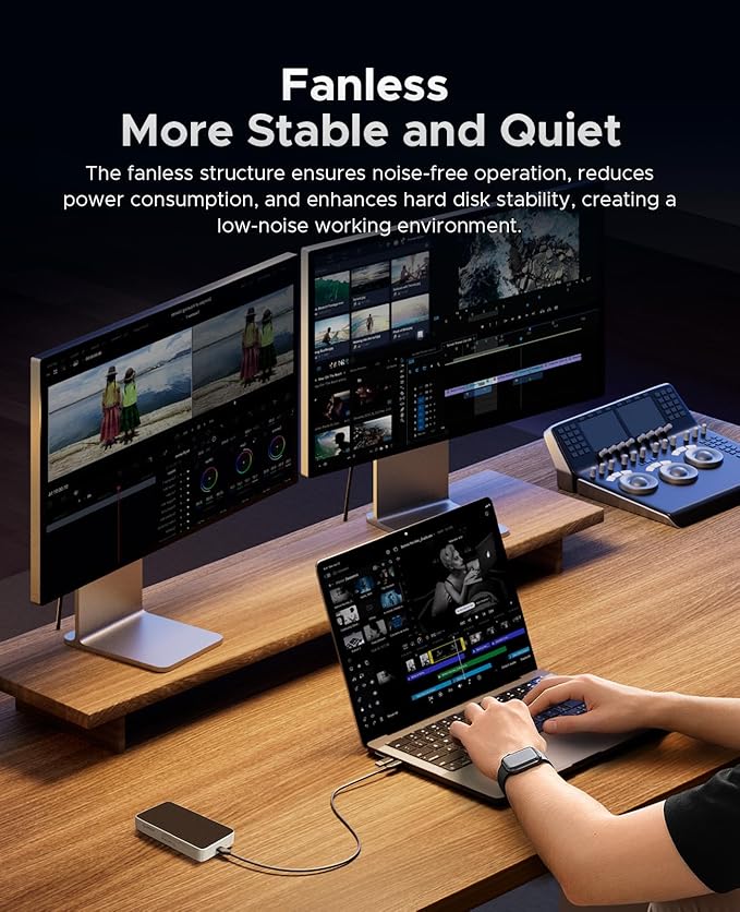 ORICO 4TB USB4.0 Portable SSD 3800MB/s(40Gbps), Ultra-Fast External Solid State Drive, Compatible with Thunderbolt 3/4, USB4, Fanless Aluminum Design, Works with Mac and PC-X40
