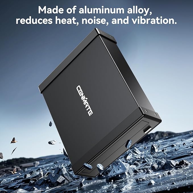 5.25" Blu-Ray/CD/DVD SATA Drive Enclosure with USB A/C 3.0,5.25 Drive Enclosure with 3 USB-A Ports,Optical Drive Enclosure fit any drive depth up to 171mm,Aluminum Alloy(Optical Drive not Included)