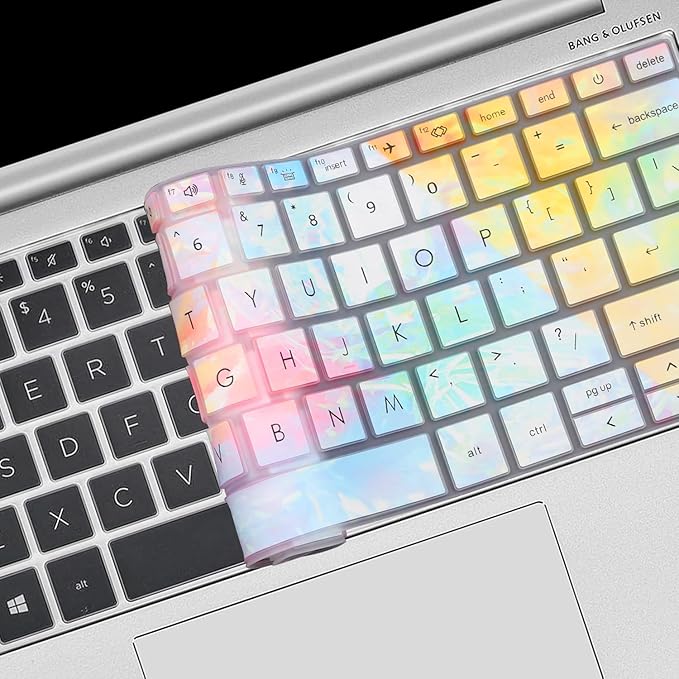 Keyboard Cover for HP EliteBook 830 835 840 845 1040 G9 G10 2025 2024 2023 2022 13.3 14 inch Laptop Accessories Keyboard Protective Skin (Not fit The 830/840/845/1040 G8 G7 G6 G5 G4 G3)-Iridescent