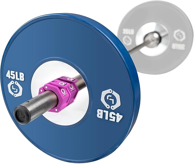 Lock-Jaw Barbell Collars Sport Olympic Barbell Clamps 2 Pcs – Heavy Duty Bar Clamps for 2” & 50mm Olympic Bars – Secure Weight Bar Clamps for Strength Training & Home Gym Accessories – Purple