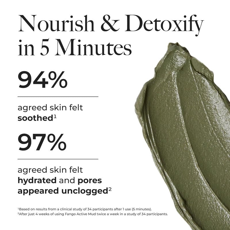 Borghese Advanced Fango Active Mud Mask - Nourishing Detoxifying Face Mask with Bentonite Clay & Hyaluronic Acid | For Normal, Combination & Oily Skin