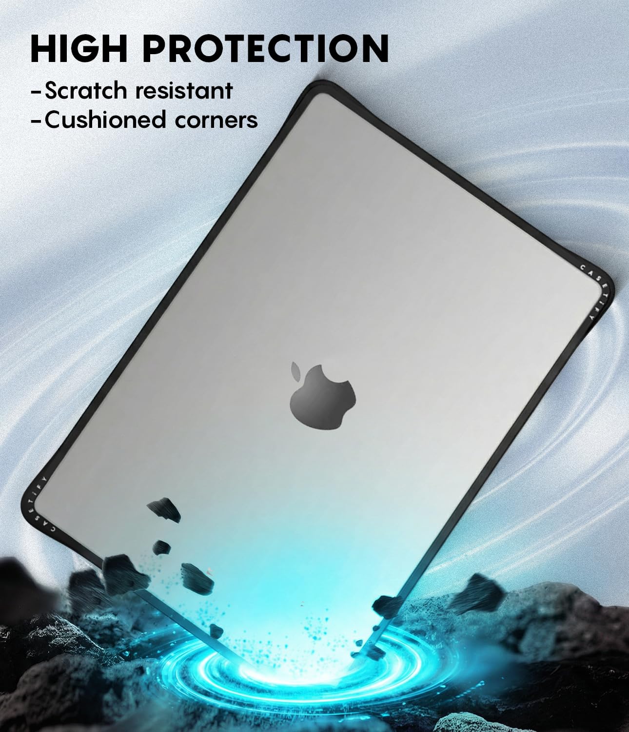 CASETiFY Impact MacBook Air 13" (M1/Intel) Case [Cushioned Impact Corners/Scratch-Resistant/Anti-Slip Grip] - Stargazer Lily - Clear Black