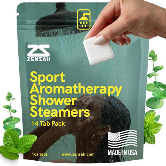 Zensah Sport Shower Steamers - Natural Eucalyptus Aromatherapy for Muscle Recovery | Travel-Friendly Self Care Gift