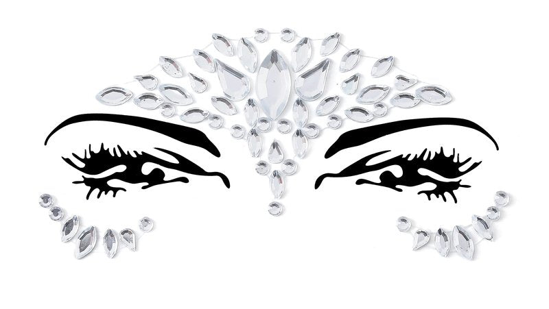 FACEGEM LONDON Face Gems Adhesive Glitter Jewel Tattoo Sticker Festival Gems Rave Party Body Make Up (21 PCS FACE GEMS)
